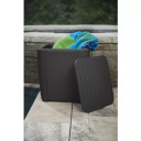 Sodų staliukas/saugojimo dėžė Luzon Flat Wicker pelės spalvos 29202176939 KETER