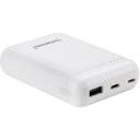 Intenso Power Bank XS10000 10000 mAh, Li-Pol&uuml;meer, 1x USB-A, 1x USB-C, 3.1 A, valge