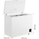 Gorenje &Scaron;aldiklis FH25EAW 20009116, 248l, 11.2kg/24h, 40dB, 2 krep&scaron;iai, LED ap&scaron;vietimas, laisvai pastatomas, greitas už&scaron;aldymas