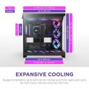 Nzxt Korpus H9 Flow RGB CM-H92FB-R1, 3x140mm esiventilaatorit, 1x120mm tagumine ventilaator, 420mm radiaatorid