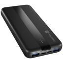 Natec Power Bank akumulators TREVI SLIM Q V2 NPB-2294, 10000 mAh, 12 V, 3 A, 2x USB Type-A, 1x USB Type-C, ātrā uzlāde