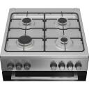 Beko FBE62130GXDN plīts, 600mm, 850mm, 66L, 4 gāzes zonas, elektriskā krāsns, 2900W, 2000W, 1000W, 2000W