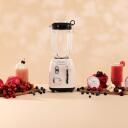 Cecotec Blenderis Power Black Titanium RetroBeige 3885, 1200 W, 1.5 L, stiklinis indas, 4 peiliai, 2 greičiai, impulso funkcija