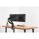 Digitus Lauahoidik DA-90395, 2x32'', 18kg, 33.5cm, must, VESA 75x75, 100x100, teras, plastmass, alumiinium