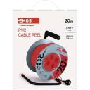 Emos Удлинитель P09220, 20 м, 4 розетки, 230 В, 10 А, 1 мм2, ПВХ, IP20, термозащита