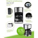 Adler Kohvimasin AD 4407, 550 W, 0.7 L, Poolautomaat, Must, Pestav filter, Anti-drip funktsioon