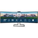 Philips | SuperWide curved LCD display | 499P9H/00 | 48.8 " | VA | Dual QHD | 32:9 | 70 Hz | 5 ms | 5120 x 1440 pixels | 450 cd/m&sup2; | Headphone out | HDMI ports quantity 2 | Black