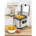 Mesko Frit&uuml;&uuml;ri MS 4910, 900 W, 1.5 L, H&otilde;be, Reguleeritav termostaat, T&otilde;stetav korv