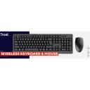 Trust klaviatuur ja hiir Primo 25347, traadita, QWERTY, 1200 DPI, must, 2 toodet kaasas