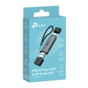 USB 3.0 Type-C&A SD ja microSD 3.0 kaardilugeja, TP-Link, UA430D, 1*USB 3.0 Type-C, 5Gbps, 1*USB 3.0 Type-A, 5Gbps, 1*SD, USH-I, kuni 200 MB/s, 2TB Max, 1*microSD(TF), USH-I, kuni 200 MB/s, 2TB Max, CE, FCC, RoHS, BSMI