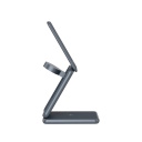 Компактное складное беспроводное зарядное устройство с быстрой зарядкой 15 Вт и функцией 3 в 1 OnCharge 309 Metal CNS-WCS309M CANYON