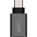 Emtec Adapter USB3.1 Type-C ECADAPT600C, 2, USB Type-A - pesa, USB Type-C - pistik, must v&auml;rv