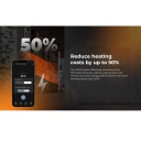 Smart premium infrared and convection heater for up to 30m² 700W 11mm tempered glass panel with Wi-Fi 110×40×4 cm black AGH0004S Aeno