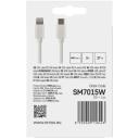 Emos USB кабель SM7015W, 1м, белый, 2.0, 27W, 3A, 480Mbit/s, PVC, сертифицированный MFi, для зарядки/передачи данных
