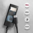 Axagon USB adapter ADE-ARC, 1 x RJ-45, 10/100/1000 Mbit/s, Realtek RTL8153, USB toitega, Plug and Play, must