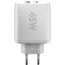 Goobay strāvas adapteris USB-C PD Dual Fast Charger 65412, 45 W, DC 5/9/12/15/20 V, 2x24 pin USB-C, 3 A