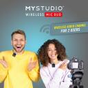 Easypix MyStudio Juhtmevaba Mikrofon Duo 62022, 2 kanalit, 2,4 GHz, 150 m, 100 dB SPL, 48KHz/16bit, USB-C