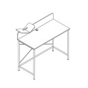 Rakstāmgalds HEDVIG 100x49,5xH102cm, osis/melns 40857