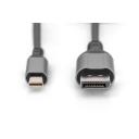 Digitus DisplayPort kabelis DB-340106-020-S, 2 m, 8K60Hz atbalsts, 4K144Hz atbalsts, MST, 80 Gbps