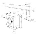 Whirlpool Pralka do zabudowy WMWG81485PL, 8kg, 54.5cm, 70dB, 14 mazgā&scaron;anas programmas, kreisā atvēr&scaron;ana, displejs