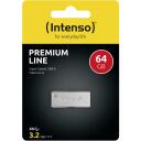 Intenso USB atmintinė 3534490 64 GB, USB 3.2 Gen 1, skaitymo greitis 100 MB/s, metalinis korpusas, sidabrinė