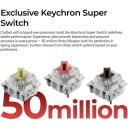Keychron C3PX-H1, laidinis klaviatūra, 8000 Hz, RGB LED, TKL, PBT klavi&scaron;ai, mechaniniai jungikliai, ergonomi&scaron;kas dizainas