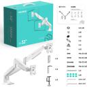 Onkron monitors, G200-W, 13-32 collas, 1-9 kg (x2), VESA 75x75, 100x100 mm, slīpums -90&deg; līdz +45&deg;, pagrieziens 180&deg;
