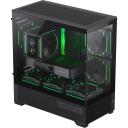 Gamemax Korpus VISTA 2 MB, 2 x 3.5", 2 x 2.5", 5 laiendusslotti, M-ATX, must
