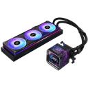 Asrock Phantom Gaming 360 LCD dzesētājs 90-APGA36-BAAGA5, 61,28 CFM, 31,4 dB, LCD IPS, 3 ventilatori, melns, 12 cm, 39,7 cm, 3