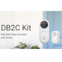 Ezviz DB2C CS-DB2C Nutikas Uksekell Juhtmevaba HD 1080p Aku Helimooduli Komplektiga Valge