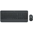 Logitech Klaviatūra ir pelė MK650/Graphite 920-011004, 118 klavi&scaron;ai, 2 AA baterijos, Bluetooth 5.1, 10m belaidis nuotolis