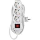 Emos Ilgintuvas P1325R, 5m, 3&times;2P+PE, PVC, 3680W, su jungikliu, vaikų apsauga