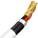 Baseus Datu kabelis MODELIS TZCAMZJ-02, 150 cm, 2x2.1A, Micro USB, USB, balta krāsa