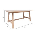 Ēdamgalds BERGEN 180x95xH75cm, dabīgā ozola finierējums 18142 Allit