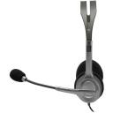 Logitech наушники 981-000271, 3.5 мм, 20-20000 Гц, 32 &Omega;, 2.35 м кабель, поворотный микрофон, регулируемая дужка