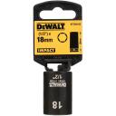 DeWALT triecienmuciņa 18mm 1/2 in, 6 punktu izliekta forma, Bi-Heksagon, 38mm garums