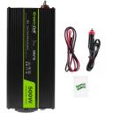 Green Cell Pingemu muundur INV16, 500W, 12V/230V, puhas siinuslaine, USB port, pingekaitse
