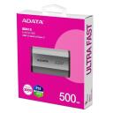 Adata Ārējais disks SD810-500G-CSG, 500 GB, 2000 Mb/s, USB 3.2 Gen 2, putekļu dro&scaron;s, alumīnijs