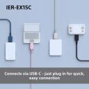 Sony K&otilde;rvaklapid IER‑EX15C KOOD IEREX15CL.CE7, 1.2m, USB-C, mikrofon, in-ear, sinine