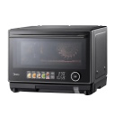 Freestanding convection and grill microwave oven for versatile cooking with 25 L capacity 1000 W power and black premium design MSO25H Midea