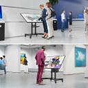 Onkron TV alus TS1350-B, 32-70 tolli, maksimaalne kandev&otilde;ime 40.5 kg, VESA 100x100-600x400 mm, k&otilde;rguse reguleerimine 870-1175 mm