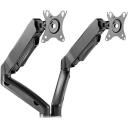 Raidsonic Monitoru statīvs IB-MS304-T, 2 monitoriem, 27'', melns, 13kg, 360&deg; rotācija, regulējams augstums