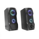 White Shark Datora skaļruņi FLOW GSP-634 2.0, 5 W, 180-20000 Hz, 3.5 mm Audio, USB, RGB LED apgaismojums