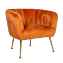 Atpūtas krēsls TUCKER 78x71x69cm, materials: samts, krāsa: okers, kājas: nerūsējo&scaron;s tērauds zelta krāsa 20155 Allit