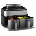 Philips Dual Basket Airfryer | NA555/00 5000 series | Power 2750 W | Capacity 9 L | RapidAir Plus | Silver