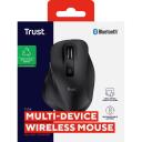 Trust USB optiline hiir Fyda 25708, 2400 DPI, 10m traadita, 6 nuppu, laaditav aku, Bluetooth 5.2