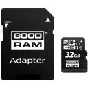 Goodram microSDHC atmiņas karte M1AA-0320R12, 32GB, UHS-I, 100MB/s, 10MB/s, SD adapteris, triecienizturīgs