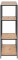 Riiul SEAFORD 77x35xH114cm, 3 riiulit: lamineeritud kattega mööbliplaat, värv: tamm, raam: must metall