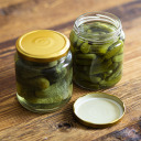 580 ml keeratava kaanega purk kuldse kaanega &Oslash;82/6, 6 tk BROWIN 132580, klaas, 9.4x9.4x11 cm