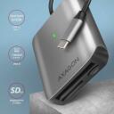 Axagon Kar&scaron;u lasītājs CRE-S3C, USB 3.2 Gen 1, 3 sloti, atbalsta CF, MicroSD, MicroSDHC, MicroSDXC, SD, SDHC, SDXC
